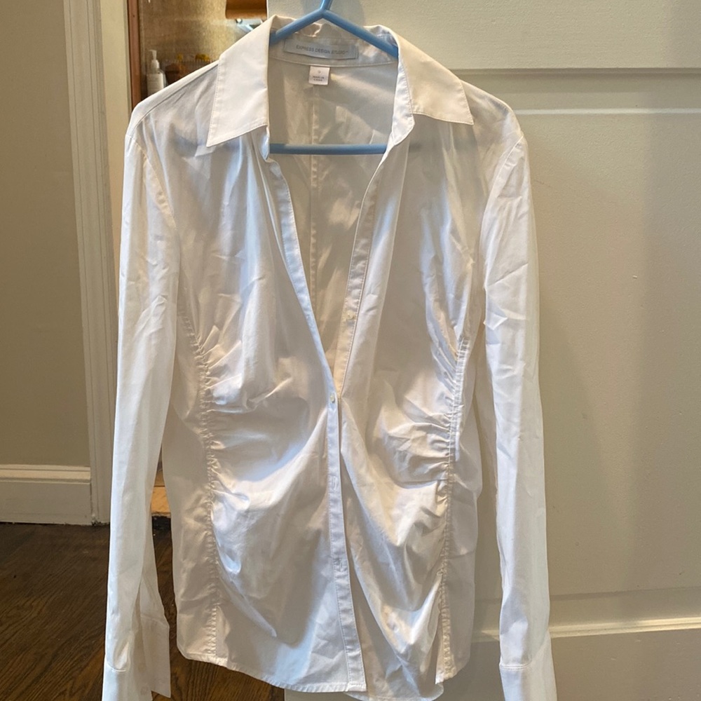 Dressy white blouse by express design size S